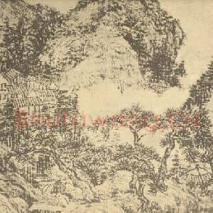 清代 王宸国画作品《山水图(九)》摘自 南画大成 续集二