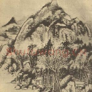 清代 秦炳文国画作品《山水图(十三)》摘自 南画大成 续集二