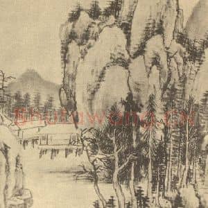 清代 秦炳文国画作品《山水图(十八)》摘自 南画大成 续集二
