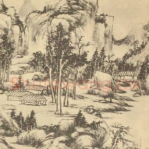 清代 秦炳文国画作品《山水图(二十二)》摘自 南画大成 续集二