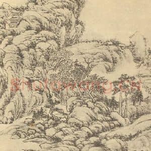 清代 秦炳文国画作品《山水图(二十四)》摘自 南画大成 续集二