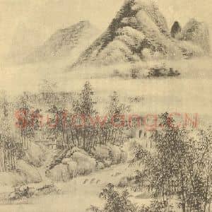 清代 陆恢国画作品《山水图(二十四)》摘自 南画大成 续集二