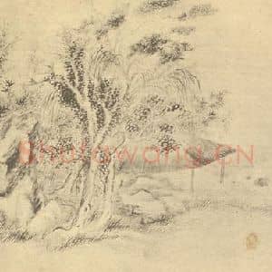 清代 顾麟士国画作品《山水图(十一)》摘自 南画大成 续集二