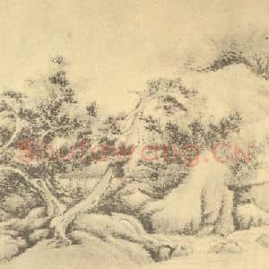 清代 顾麟士国画作品《山水图(十九)》摘自 南画大成 续集二
