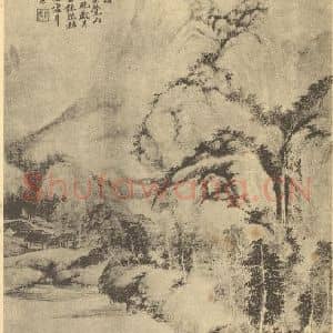 清代 吴历国画作品《山水图(一)》摘自 南画大成 续集二