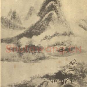 清代 吴历国画作品《山水图(四)》摘自 南画大成 续集二