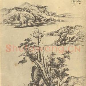 清代 吴历国画作品《山水图(五)》摘自 南画大成 续集二