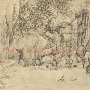 清代 吴历国画作品《山水图(十七)》摘自 南画大成 续集二