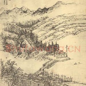 清代 王翚国画作品《山水图(二十三)》摘自 南画大成 续集二