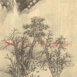 清代 周笠国画作品《山水图(四)》摘自 南画大成 续集二