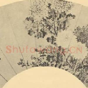 清代 恽寿平国画作品《菊花》摘自 南画大成 续集三