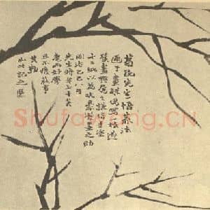清代 赵之谦国画作品《画梅法(一)》摘自 南画大成 续集三