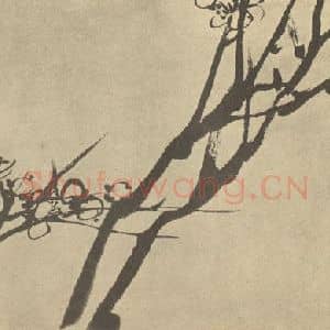 清代 赵之谦国画作品《画梅法(二)》摘自 南画大成 续集三