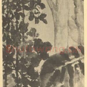 清代 吴昌硕国画作品《蔷薇·芭蕉》摘自 南画大成 续集三