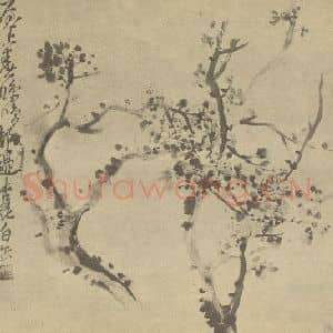 清代 吴昌硕国画作品《杏花》摘自 南画大成 续集三