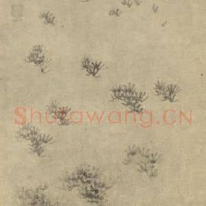 清代 龚贤国画作品《画山水法(五)》摘自 南画大成 续集三