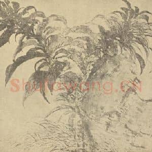 清代 恽寿平国画作品《雁来红图》摘自 南画大成 续集三