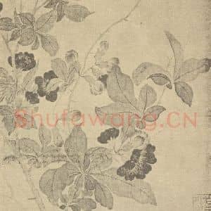 清代 恽寿平国画作品《山茶》摘自 南画大成 续集三