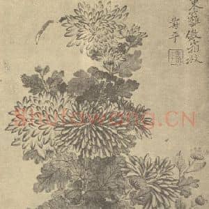 清代 恽寿平国画作品《水仙·梅花》摘自 南画大成 续集三