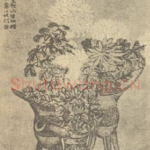 清代 赵之谦国画作品《序爵图》摘自 南画大成 续集三