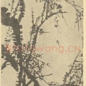 清代 赵之谦国画作品《梅花图(一)》摘自 南画大成 续集三