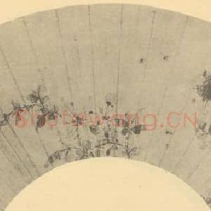 清代 恽寿平国画作品《铁仙花图》摘自 南画大成 续集三