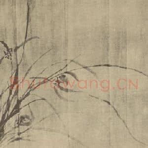 清代 翁同和国画作品《兰》摘自 南画大成 卷二