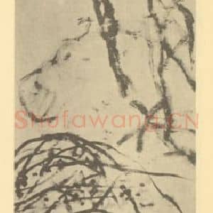 清代 吴昌硕国画作品《枯木兰石》摘自 南画大成 卷二