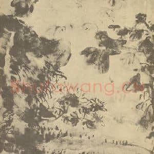 清代 高凤翰国画作品《菊石》摘自 南画大成 卷二