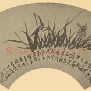 清代 瞿应绍国画作品《兰》摘自 南画大成 卷二