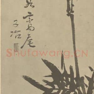 清代 瞿应绍国画作品《竹》摘自 南画大成 卷二