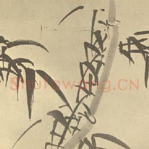 清代 张焕棠国画作品《竹》摘自 南画大成 卷二
