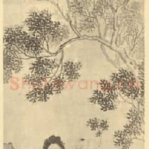 清代 费丹旭国画作品《桂子傅香图》摘自 南画大成 续集四·补遗