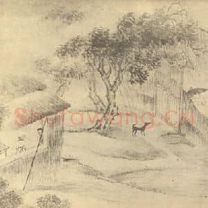 清代 王素国画作品《风雨访友图》摘自 南画大成 续集四·补遗