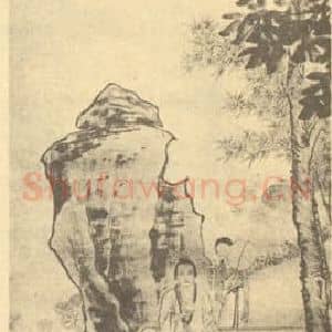 清代 王素国画作品《桐阴纳凉图》摘自 南画大成 续集四·补遗