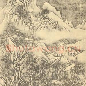 元代 元人国画作品《买鱼沽酒图》摘自 南画大成 续集四·补遗