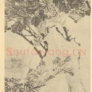 清代 任颐国画作品《花鸟图》摘自 南画大成 续集四·补遗