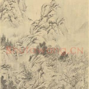 清代 陆恢国画作品《雨歇云归图》摘自 南画大成 续集四·补遗