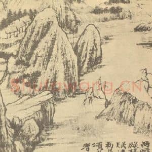 清代 道济国画作品《纪游图咏(二)》摘自 南画大成 续集四·补遗