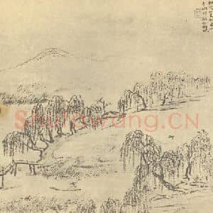 清代 华岩国画作品《山水图(二)》摘自 南画大成 续集四·补遗