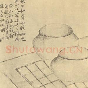 清代 边寿民国画作品《蔬果器物杂画图(五)》摘自 南画大成 续集四·补遗