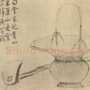 清代 边寿民国画作品《蔬果器物杂画图(八)》摘自 南画大成 续集四·补遗