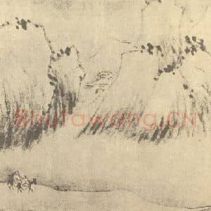 清代 李育国画作品《山水图(八)》摘自 南画大成 续集四·补遗