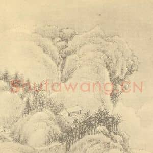 清代 戴熙国画作品《山水图(七)》摘自 南画大成 续集四·补遗