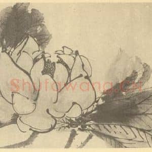 清代 胡璋国画作品《芙蕖》摘自 南画大成 续集四·补遗