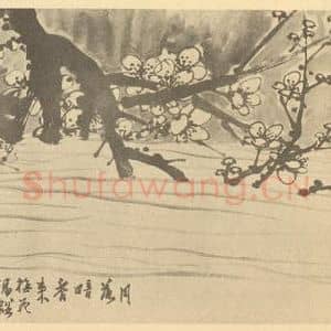 清代 胡璋国画作品《梅花图》摘自 南画大成 续集四·补遗