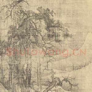 宋代 郭熙国画作品《寒林图》摘自 南画大成 续集四·补遗