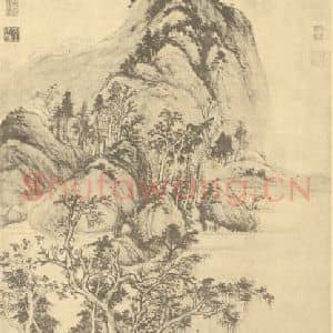 明代 董其昌国画作品《霜林秋思图》摘自 南画大成 续集四·补遗