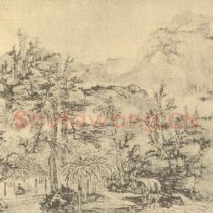 清代 髡残国画作品《山水图(一)》摘自 南画大成 续集四·补遗