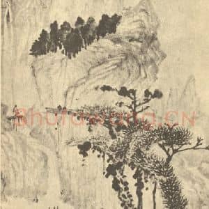 清代 道济国画作品《黄山紫玉屏图》摘自 南画大成 续集四·补遗